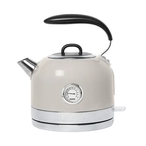 Haden Jersey Retro Kettle, 1.5L, Coated Stainless Steel, Putty Beige - 188830