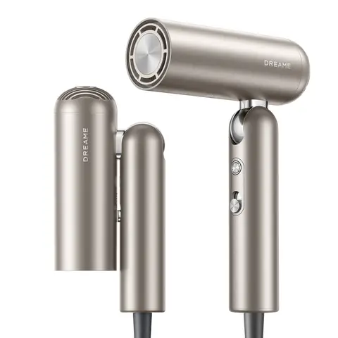 Dreame Pocket Neo High-Speed Hair Dryer & Hair Styler, 110,00 RPM Motor, Foldable & Lightweight, Air Styler, Low Noise Hair Dryer, Perfect for Travel, Gold