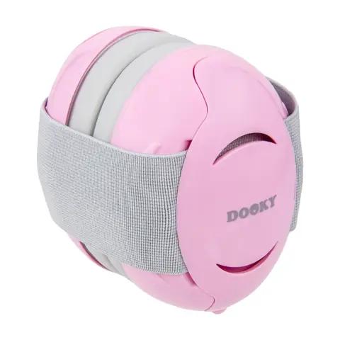 DOOKY Baby Gehörschutz Rosa (0–3 Jahre)