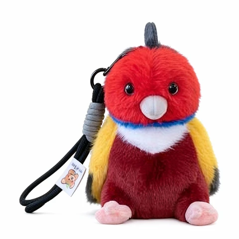 Peluche anti-stress faisan à collier - 16 cm  