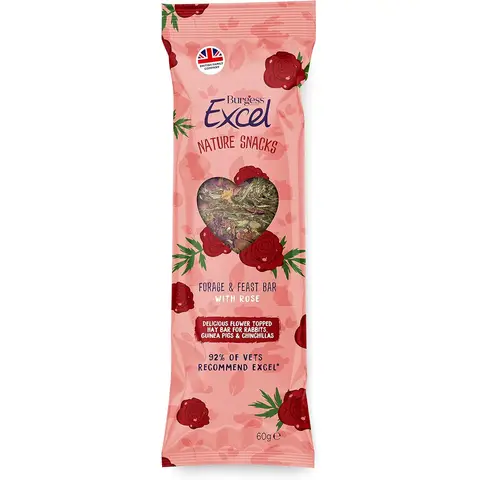 Burgess Excel Forage And Feast Bar Rose 60g
