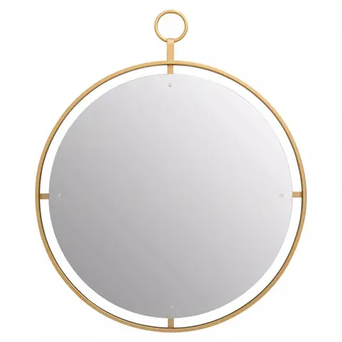 Interiors by Premier Wall Mirror Matera Round Framed Gold D:70cm