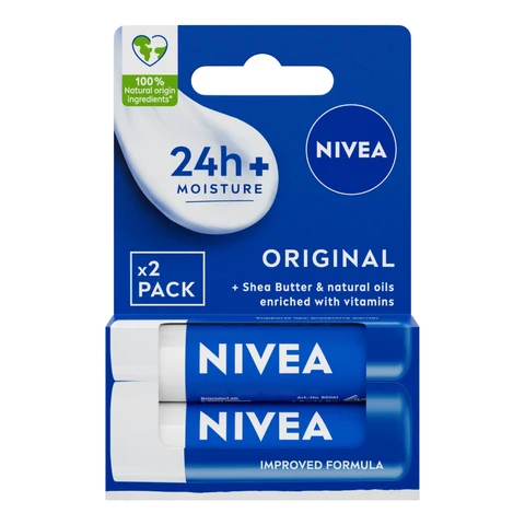 NIVEA Lip Care Twin Pack Essential 2x4.8g