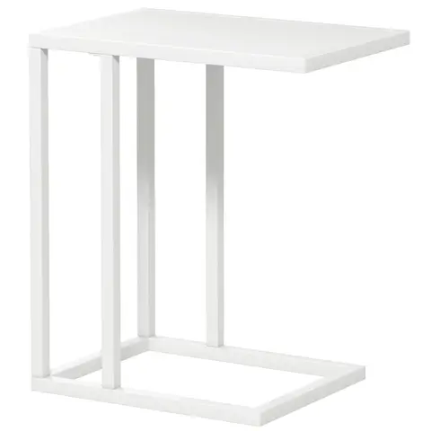 Homcom Side Table C Shape White
