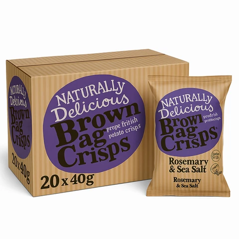 Brown Bag Crisps Rosemary & Sea Salt 20 x 40g