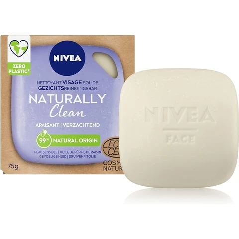 NIVEA Naturally Clean - Savon Solide Apaisant Huile De Pépins De Raisin - 75g