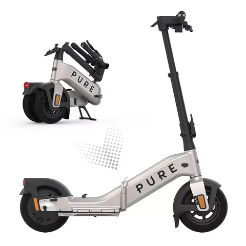 Pure Electric Scooter Advance Flex Folding Platinum Silver