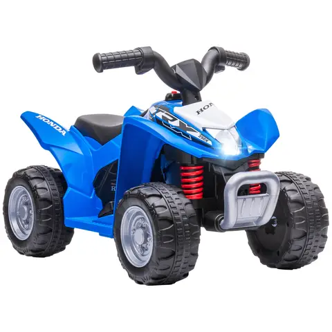 AIYAPLAY Electric Car for Kids, Honda Licensed Kids Electric Quad Bike, 6V Ride on Car ATV Toy with LED Light, Horn Blue