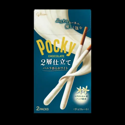 Glico Pocky Double White Chocolate Vanilla Cookies  52.2g/box 格力高双层白巧克力香草味 52.2g/盒