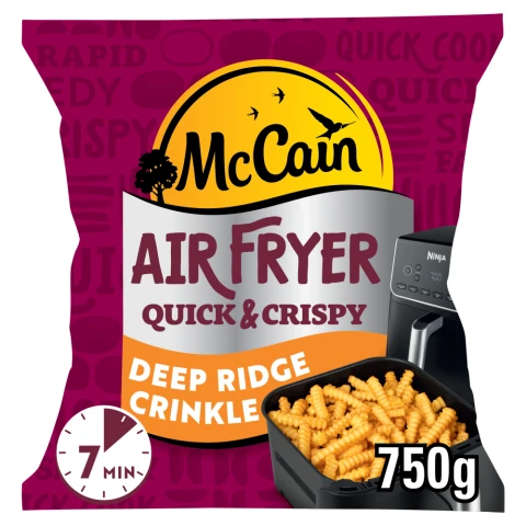 McCain Air Fryer Fries Deep Ridge Crinkle Cut Fries 750g