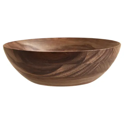 Rosi Small Round Shallow Sheesham Wood Salad Bowl