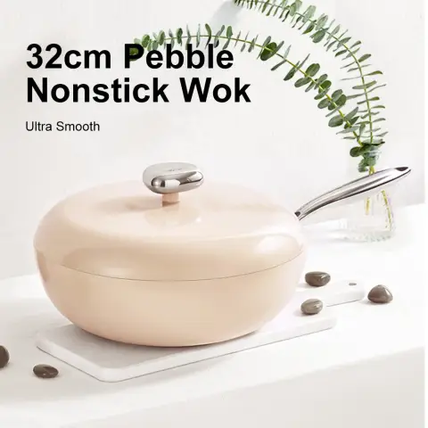 VELOSAN 32cm Cast Aluminium Wok with Lid