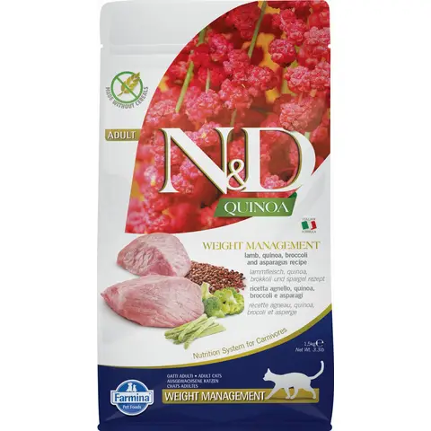 Farmina N&D Quinoa Katzenfutter Gewichtsmanagement Lamm 1,5 kg