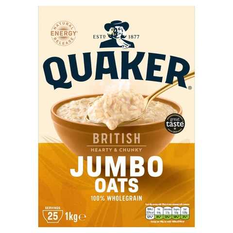 Quaker Jumbo Rolled Oats 1kg
