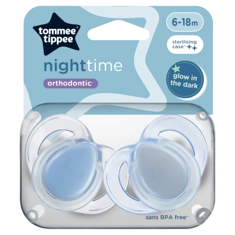 CLOSER TO NATURE 6-18 MONTHS NIGHT SOOTHERS 2 PACK