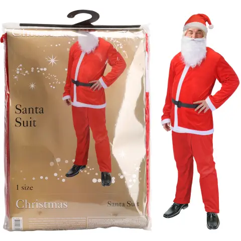 WEIHNACHTSMANN-KOSTÜM 5 TEILE LUXUS