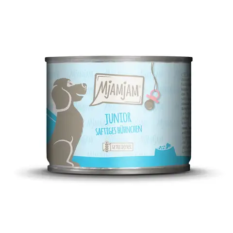 MjAMjAM Nourriture pour chien junior au poulet et œuf - 200 g