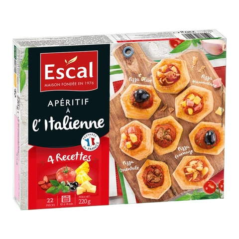 ESCAL Italian-Style Mini Puff Pastry Appetizers 22 Pieces 220 g