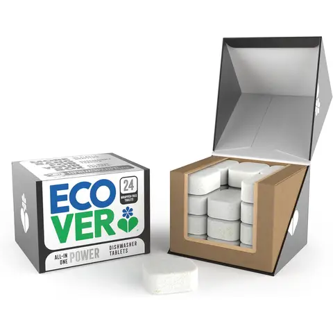 Ecover WrapperFree All-in-One Power Dishwasher Tablets 24 Tabs