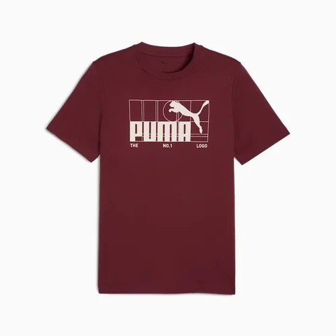 Puma Graphic No.1 Logo Tee Men- Ruby Shimmer