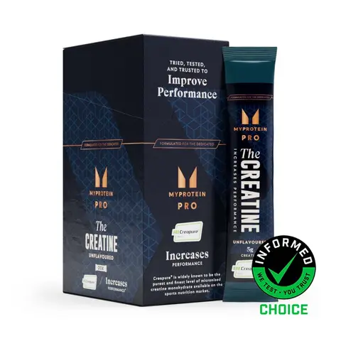 MyProtein Creapure Creatine Monohydrate (Stick Pack) Unflavoured Strength Support Powder Flavour - 20 x 5.7g