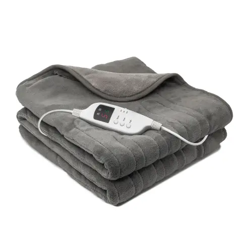 Daewoo Grey Heated Over Throw Blanket - 160x120cm