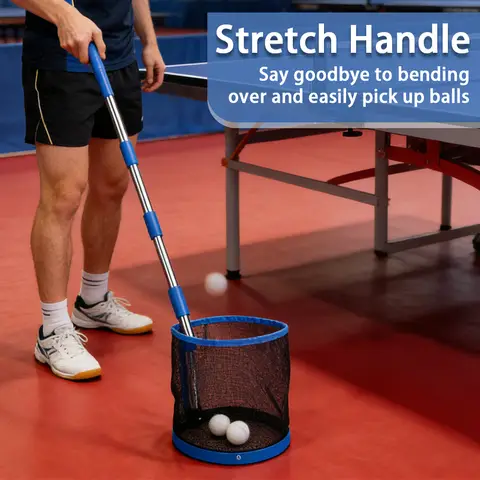 Double Fish Champion X1 Standing Ping Pong Ball Collector Blue