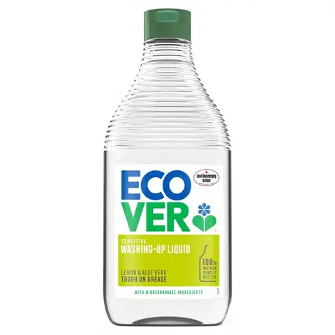 Ecover Sensitive Washing Up Liquid, Lemon & Aloe Vera, 450ml