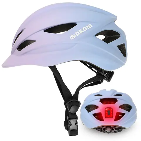 DKONI HS-086 Adult Bicycle Helmet with Light
Pink-Blue M 55-58cm
