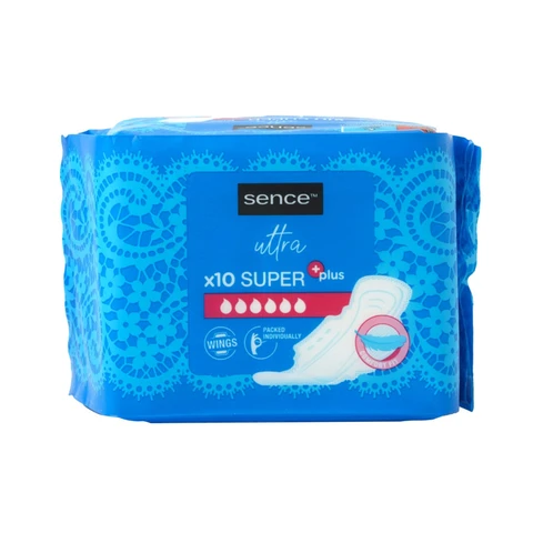 Serviettes Hygiéniques Sence - Super Plus, 10 pièces