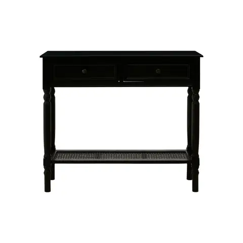 Interiors by Premier Console Table Heritage 2 Drawers Black