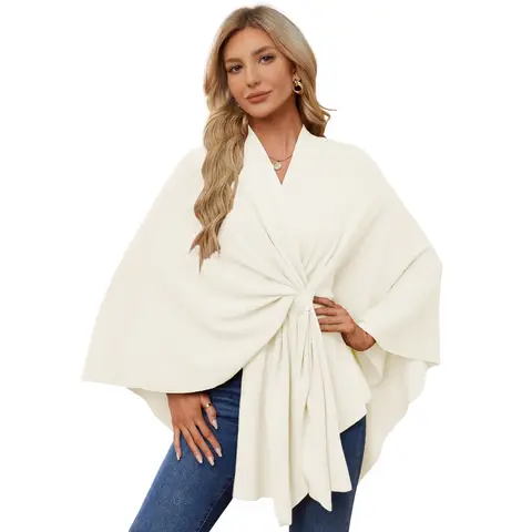 PULI Womens Shawl 0857 whiteF