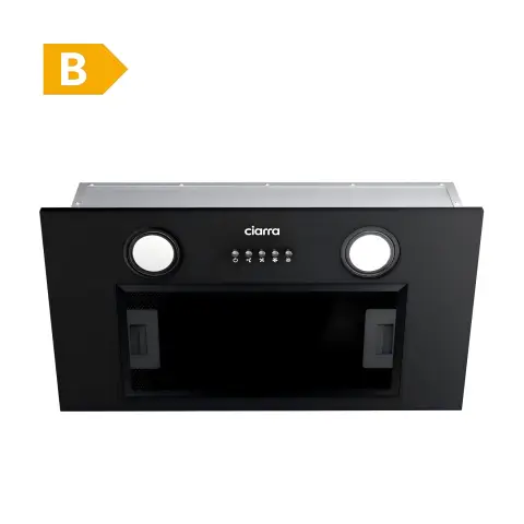 CIARRA 52cm Integrated Cooker Hood, 300m³/h, 3 Speeds, LED Lighting, Aluminum Filters, Push Button Control, CBCB5913A-B