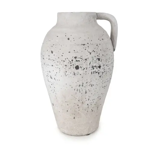 Candlelight Vase Urn Rustic Terracotta Stone Effect H:37.5cm