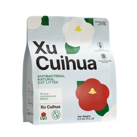 XUCUIHUA pflanzliche Katzenstreu (antibakteriell mit Silberionen) 2.5kg