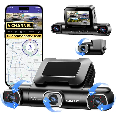 AZDOME M660 4 Channel  Car 360 Degree 4K Dashcam
