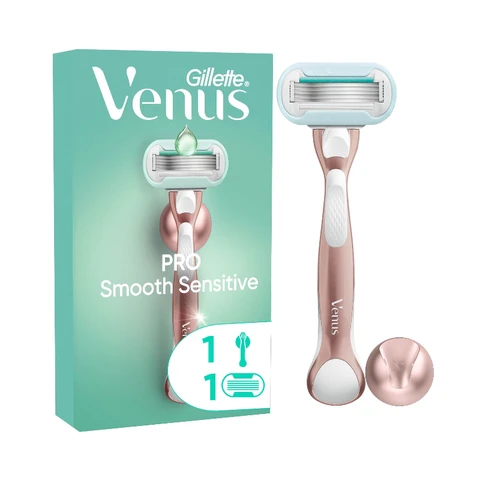 GILLETTE VENUS Pro - Rasoir Smooth Sensitive + 1 Recharge - 1 Unité