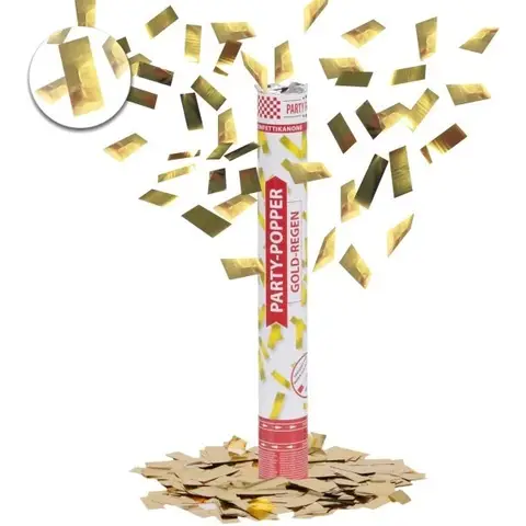 Konfettikanone Party Popper Goldregen 1 Stück