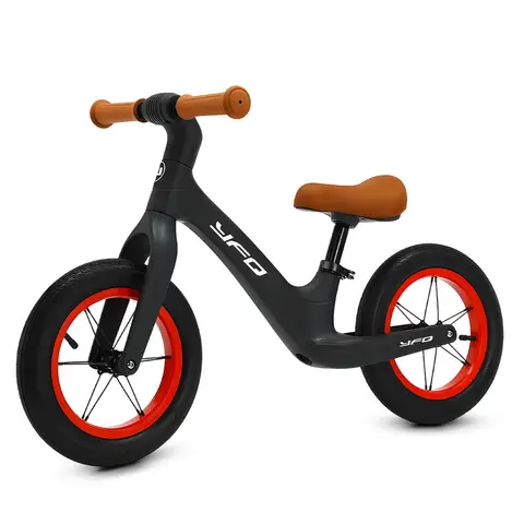 Neuleb Toddler Balance Bike, Lightweight No Pedal Training Bicycle with Adjustable Seat, Air-Free Tires & Kickstand, Kids First Bike for Ages 3 to 6 Years, Perfect for Learning to Ride, Black