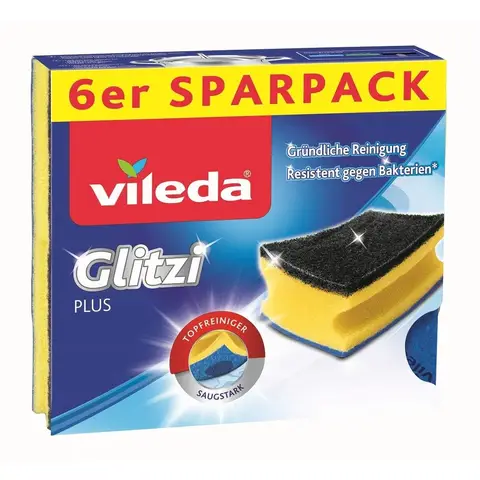 Vileda Glitzi Plus Schwamm 6er Pack