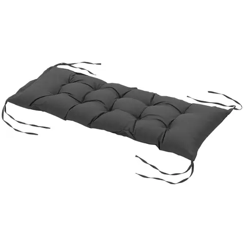 Outsunny Coussin de Banc de Jardin Rembourrage Épais 100 x 40 cm Gris Foncé | Doux, Intérieur et Extérieur