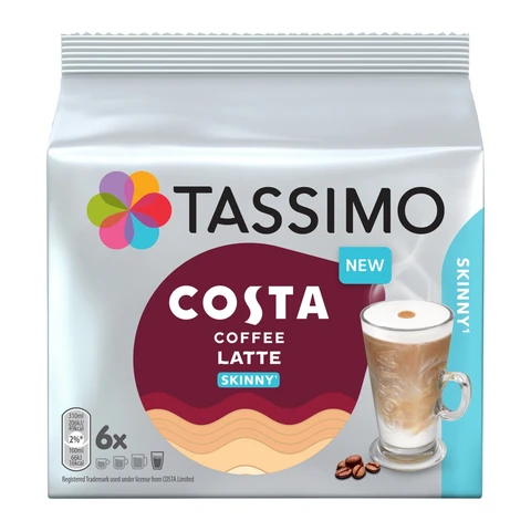 Tassimo Costa Skinny Latte Pods 200g