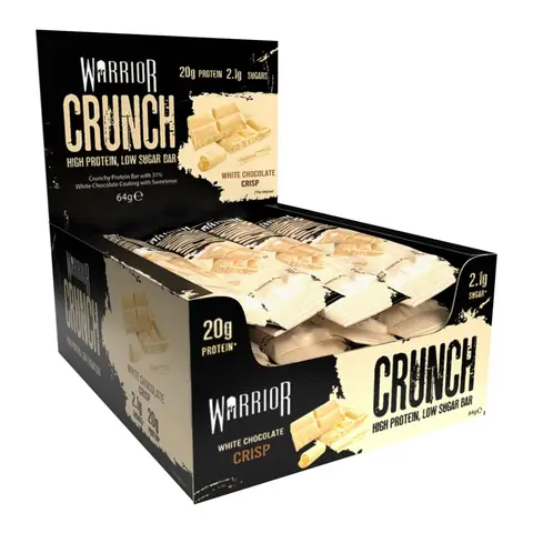 Warrior CRUNCH White Choc Crisp - 12 Bars