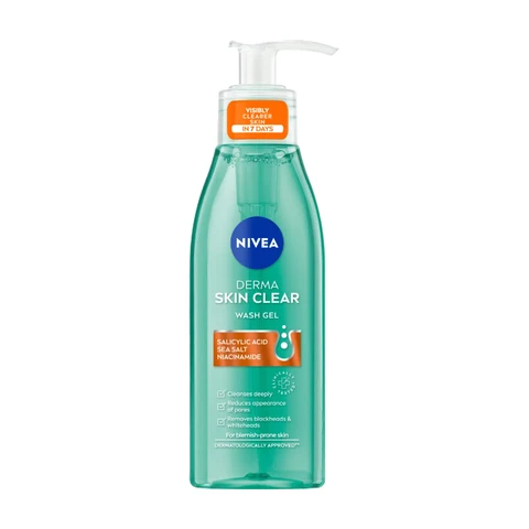 NIVEA DERMA SKIN CLEAR FACE WASH GEL 150ML