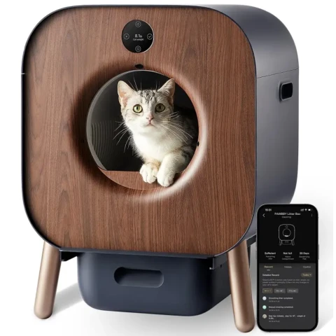 Litière pour Chat Intelligente Pawbby Auto-Nettoyante – 10 Niveaux de Protection – 3 Modes de Nettoyage – Contrôle des Odeurs Intégré – Contrôle via Application