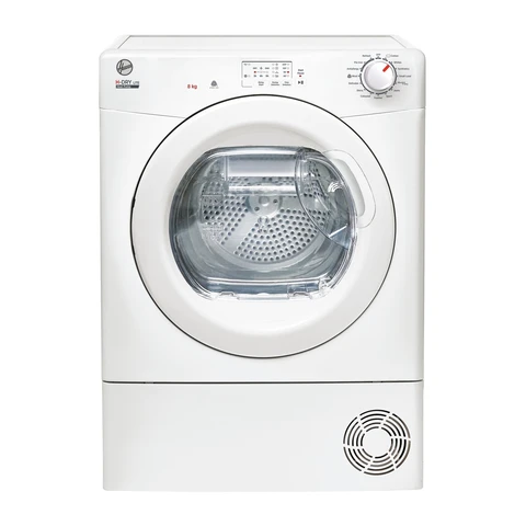 Hoover H-Dry 300 8kg Heat Pump Tumble Dryer – White | A+ Energy Rated | Sensor Dry | NFC One Touch | Aquavision (HLE H8A1LE-80)