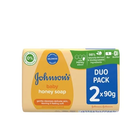Johnson's Baby zeep met honing, duo 2 x 90 g