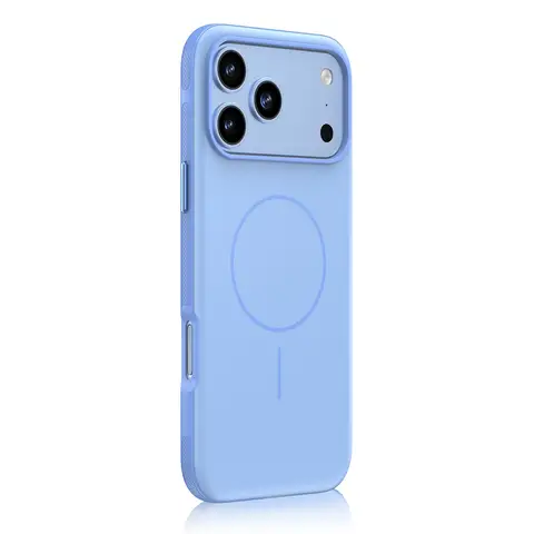 IM-CHEN iPhone 18 Pro Hülle, Hautfreundlicher Touch, Rutschfester Rahmen, MagSafe Magnetische Version, Blau, 1 Stück
