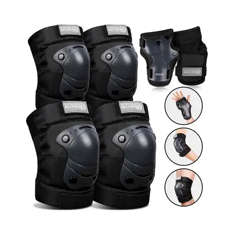 OutdoorMaster Kids Elbow & Knee Pads Black M