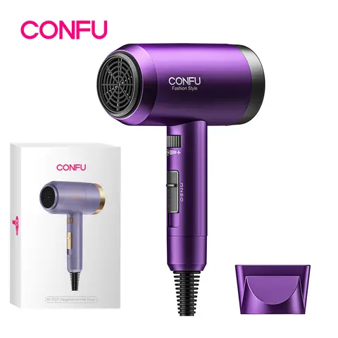 CONFU high-speed hairdryer 3127 purple, 2W speed, high concentration negative ion maintenance, 1800W power, 1 nozzle